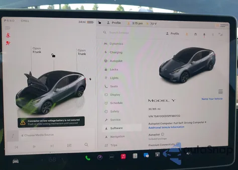 2023 Tesla Model Y Rwd z USA, uszkodzony, nr VIN 7SAYGDED5PF980132